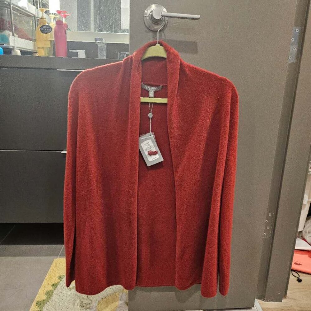 NWT Neiman Marcus Cashmere House Open-Front Cashmere Cardigan - Picture 2 of 5